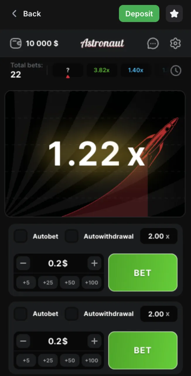 Go to the Astronaut game on the 1win website and start enjoying this wonderful game.