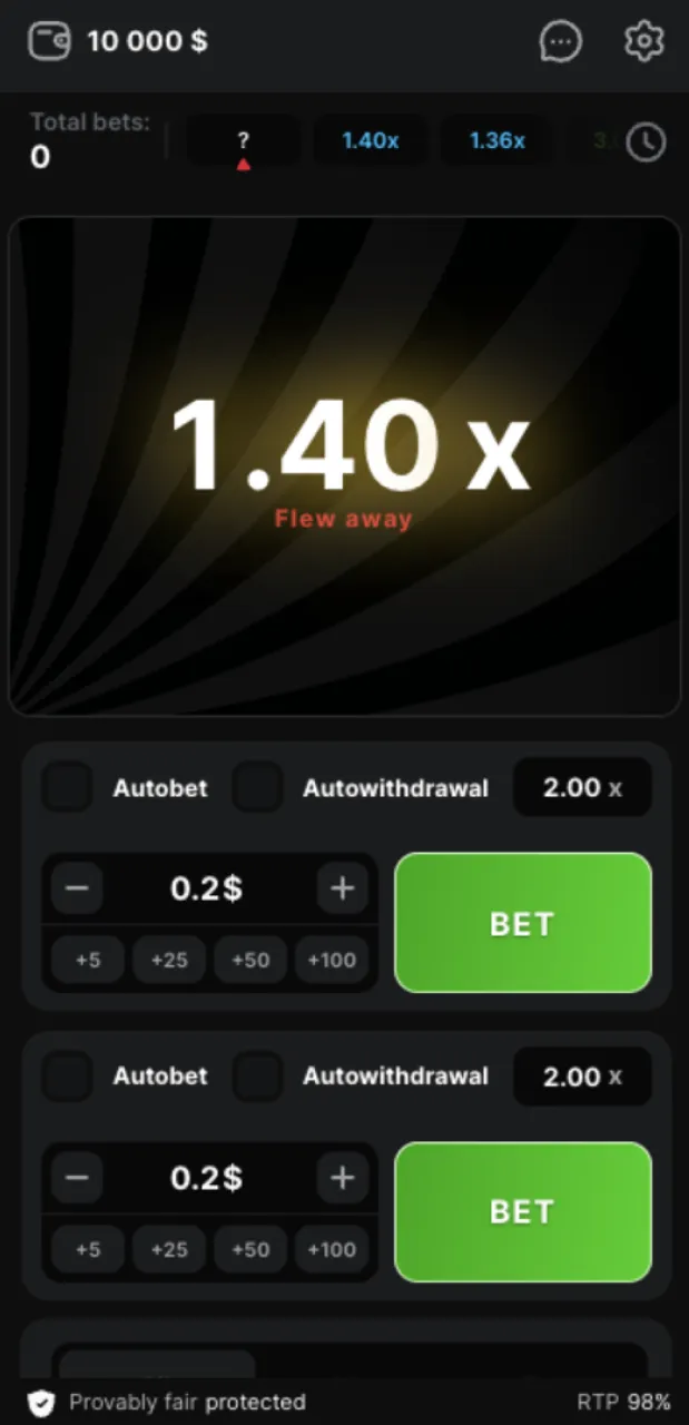 Open the game to start playing Astronaut at 1xbet casino.