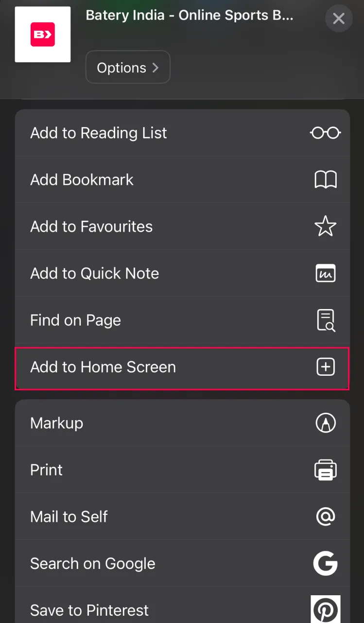 Tap Add to Home Screen to download the mobile app and start playing Astronaut on your Android device.