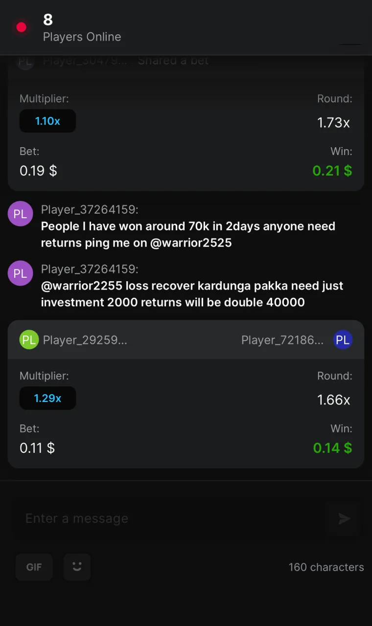 Chat with other players is also available in the Astronaut mobile app.