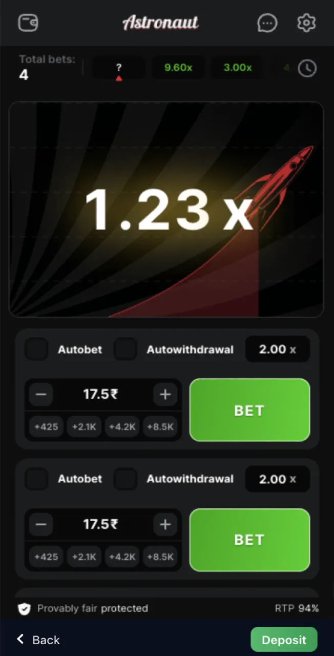 Now you can start playing Astronaut at the Lucky Star casino website.