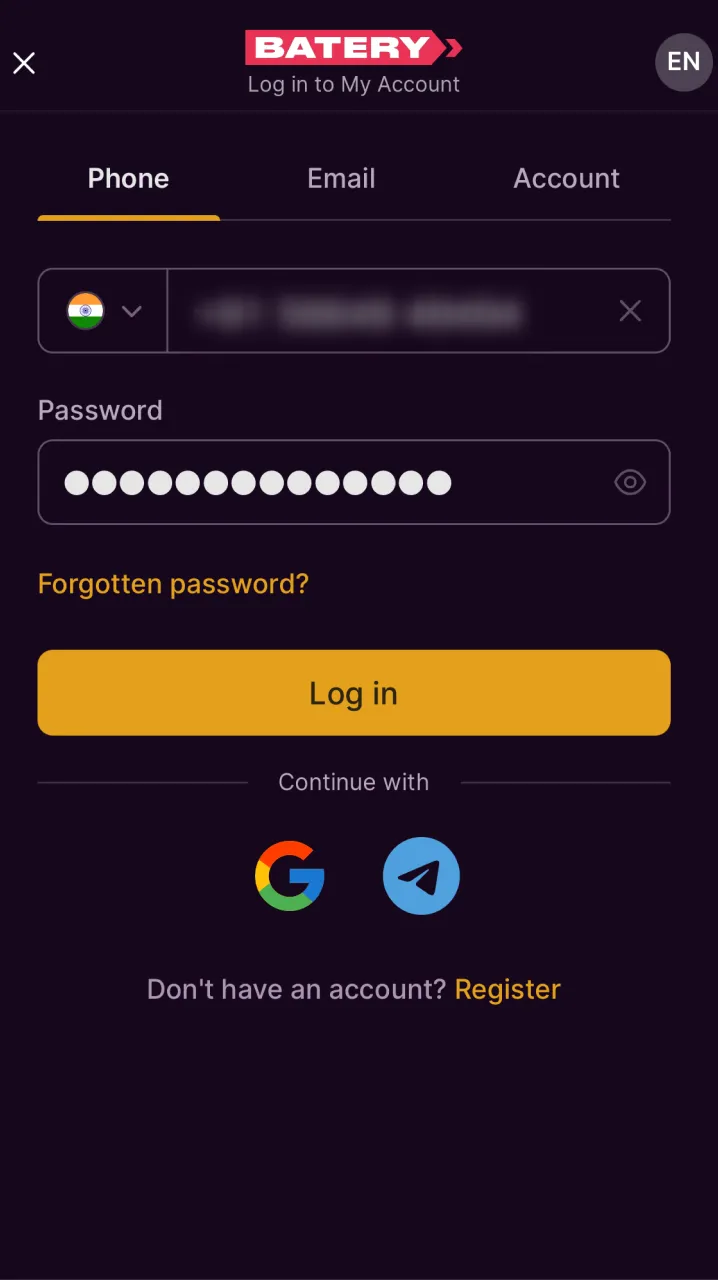 Fill in the required information in the registration form on the website.