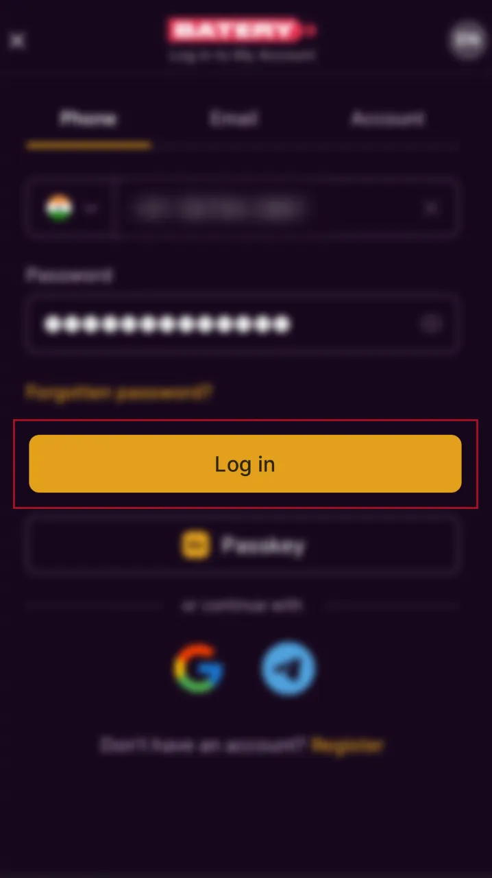 Confirm your registration on the website to create an account.