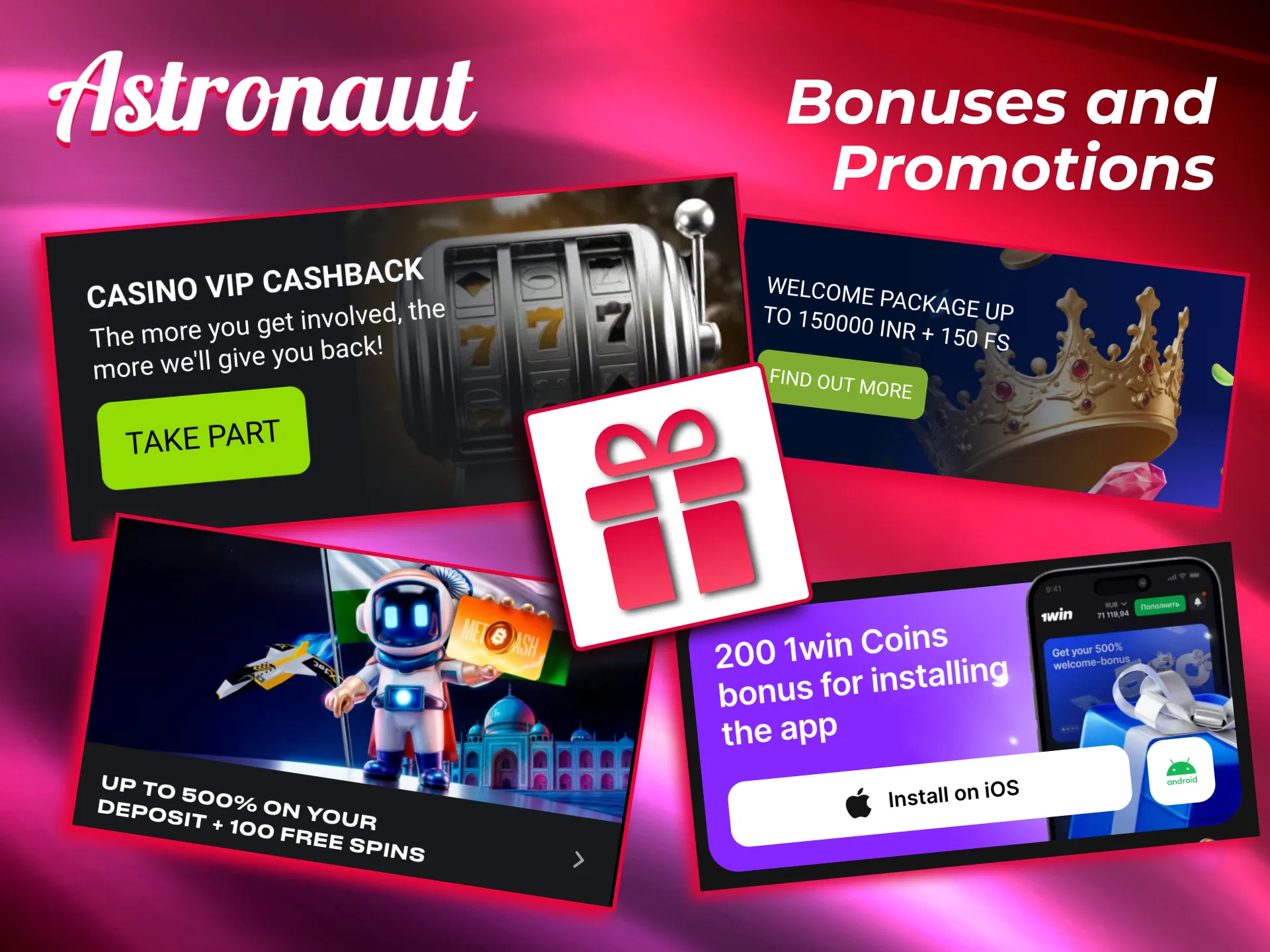 Astronaut apps reward Indian players with free spins bonus points and special bet boosts.