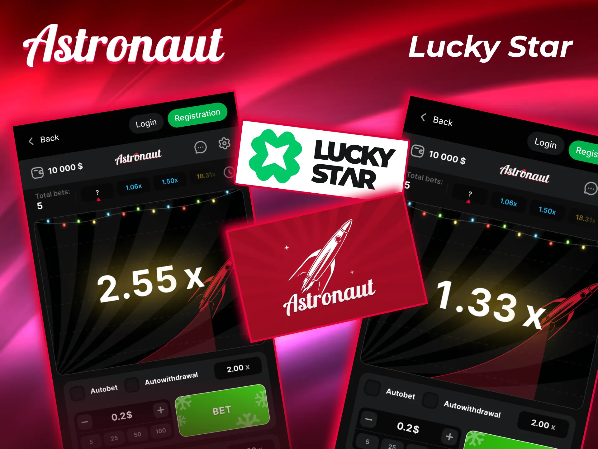 Lucky Star offers Astronaut access via browser shortcut without downloads.