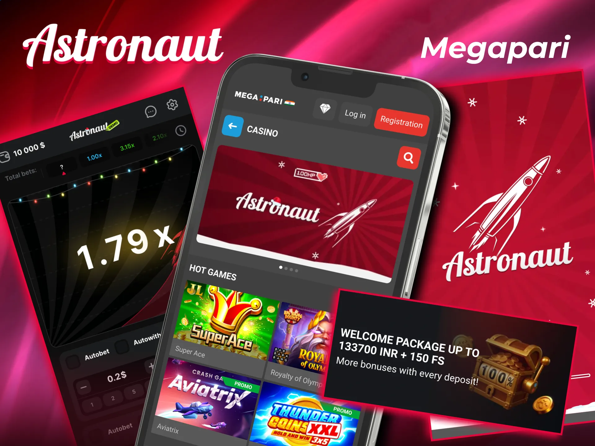 Megapari platform provides Astronaut access with unique chat betting tool and generous promotions.