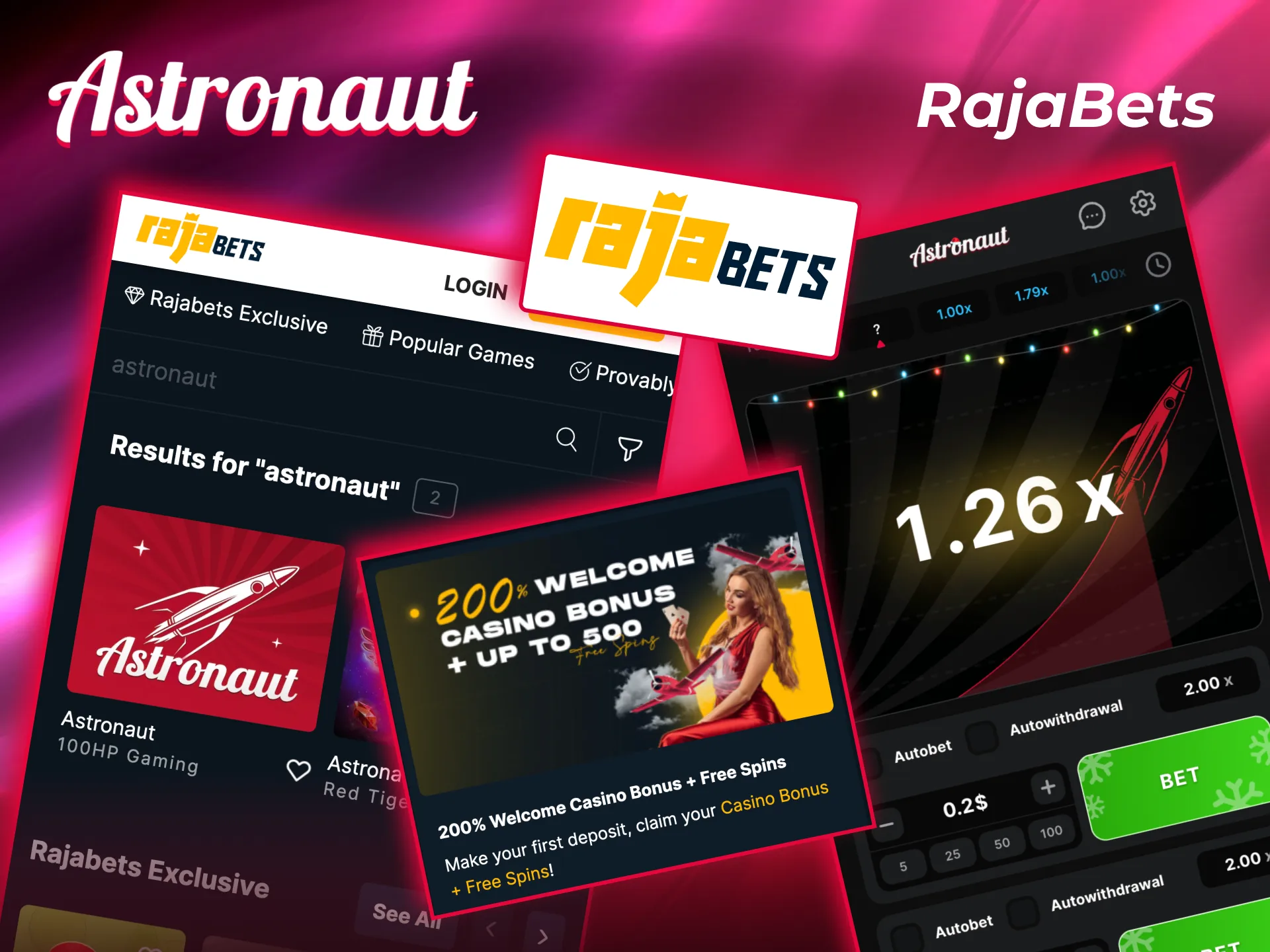 Indian players enjoy Astronaut on RajaBets with big deposit rewards and easy wallet system.