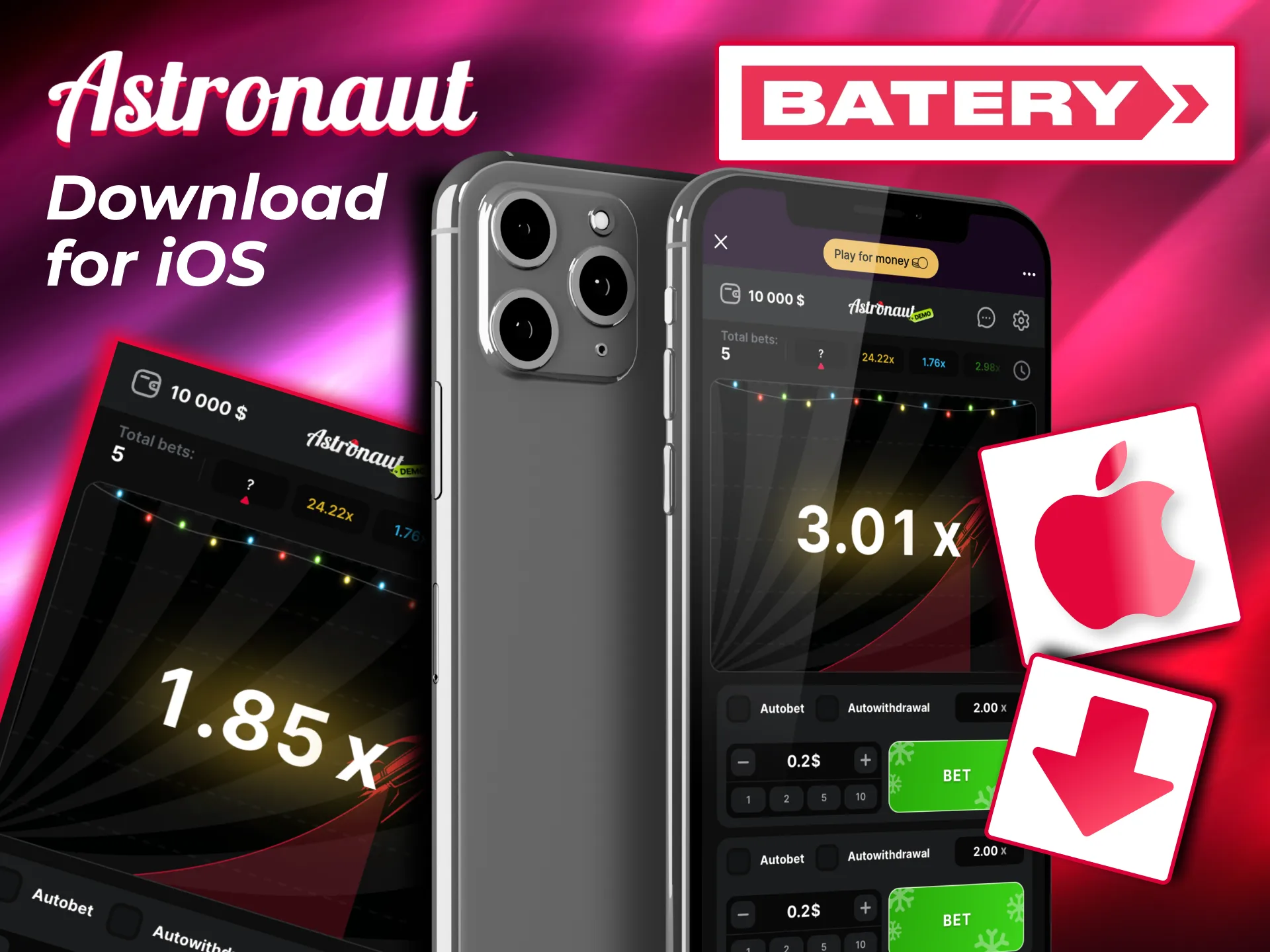 Play Astronaut on iOS by adding Batery app to Home Screen.