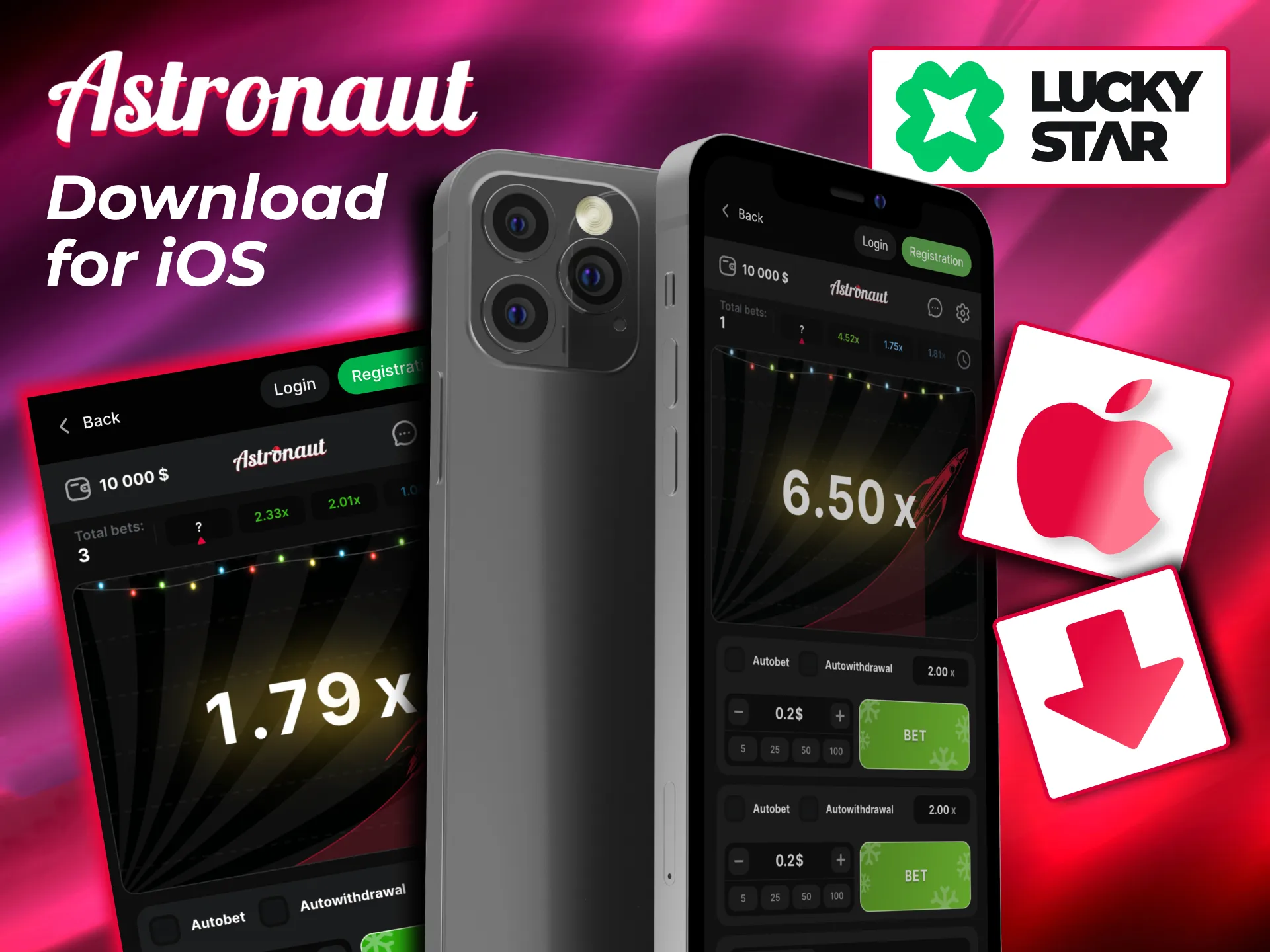 Astronaut game available on iPhone via Lucky Star iOS installation process.